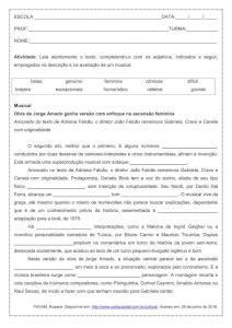 Atividade de português: Complete com adjetivos - 1º ano do ensino médio