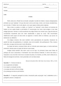 Interpretação de texto: A bola - 9º ano