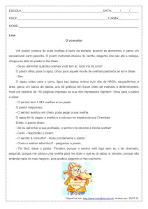 Interpretação de texto: O consultor - 1º ano do ensino médio