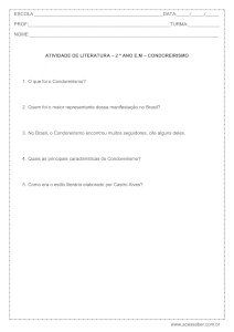 atividade de literatura - 2º ano em - Condoreirismo no Brasil