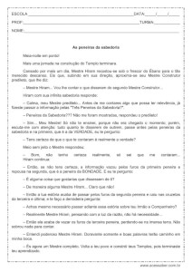 Interpretação de texto: As peneiras da sabedoria - 5º ou 6º ano