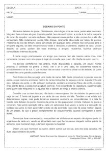 Interpretação de texto: Debaixo da ponte - 6º ou 7º ano