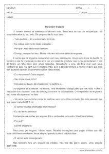 Interpretação de texto: O homem trocado - 4º ou 5º ano