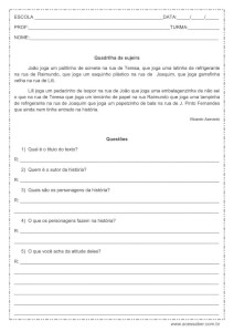 Interpretação de texto: Quadrilha da sujeira - 3º ou 4º ano