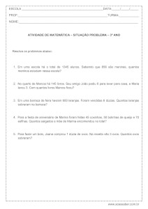 atividade de matematica - situaçao problema - 4º ano