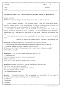 Atividade de português: Aspas - 6º ano