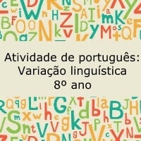 Atividade de português: Variação linguística - 8º ano