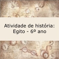 Atividade de história: Egito - 6º ano