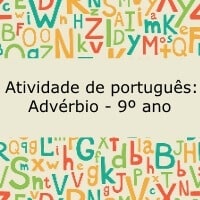 Atividade de português: Advérbio - 9º ano