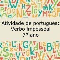 Atividade de português: Verbo impessoal - 7º ano