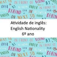 atividade de inglês - Nationality