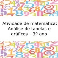 Atividade de matemática: Análise de tabelas e gráficos- 3º ano