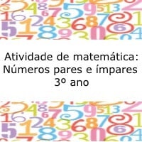 Atividade de matemática: Números pares e ímpares - 3º ano