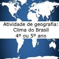 Atividade de geografia: Clima - 4º ou 5º ano
