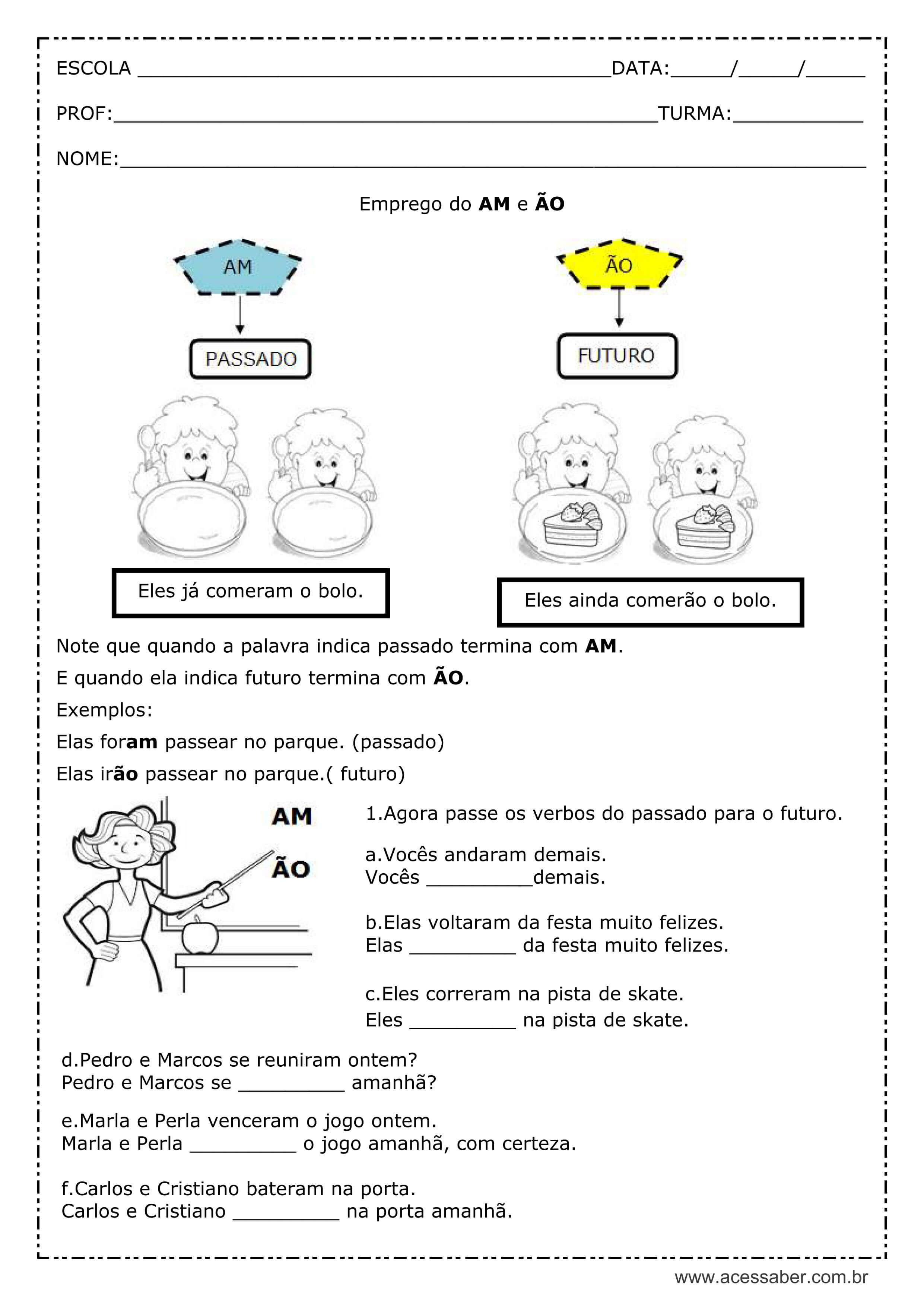 Atividades Palavras Terminadas Em E Ou I