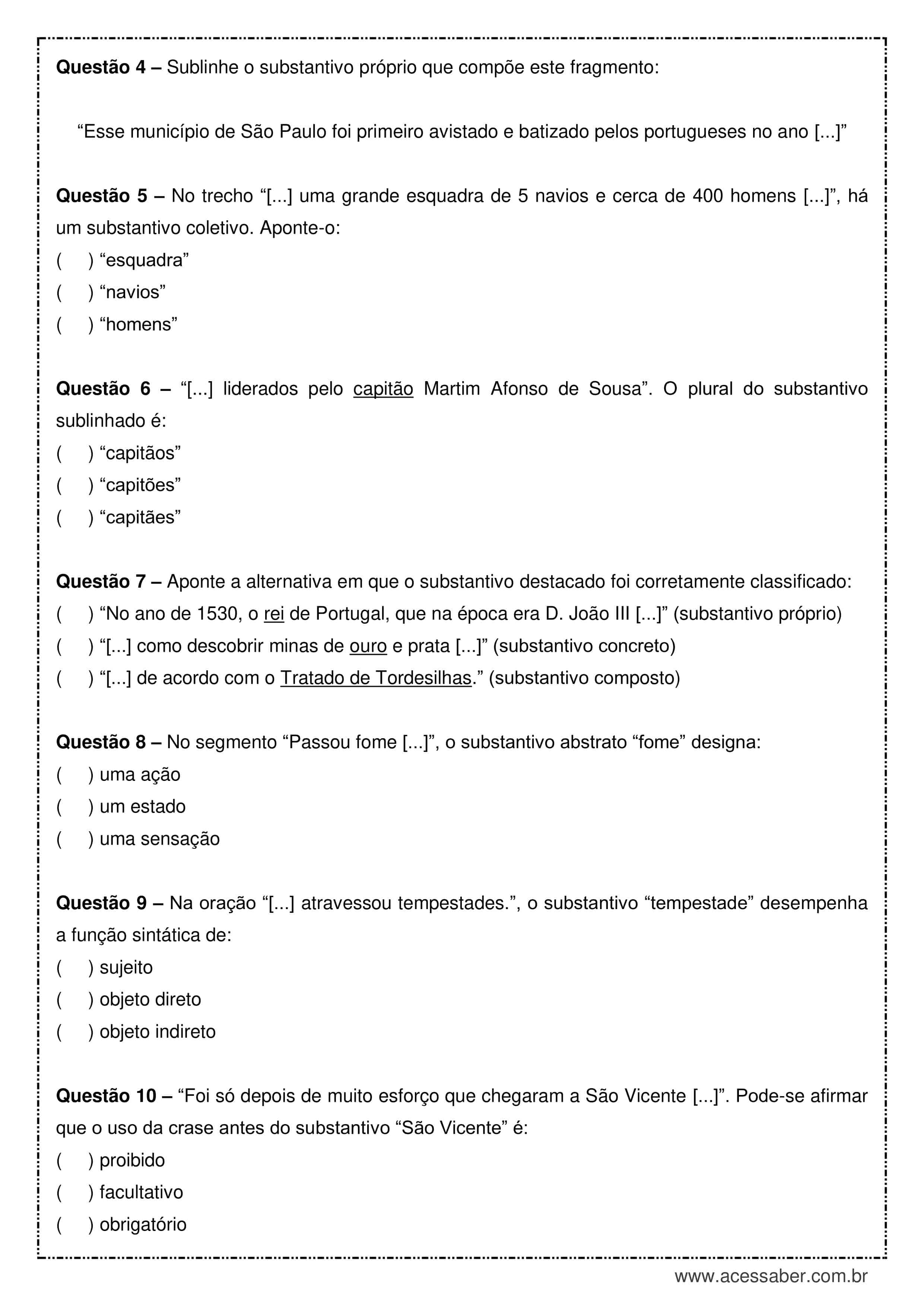 Substantivos coletivos de esquadra Substantivos coletivos de esquadra
